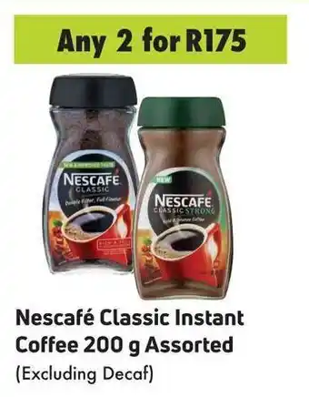 Game Nescafe Classic Instant Coffee 200f Assorted offer
