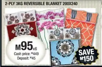 Lewis 2-Ply 3kg Reversible Blanket 200x240 offer