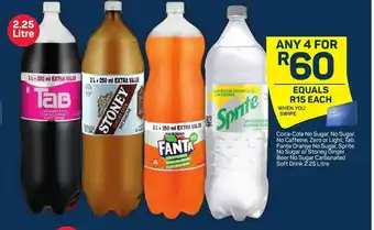 Pick n Pay Coca-Cola No Sugar, Tab, Fanta Orange No Sugar, Sprite No Sugar 2.25lt offer