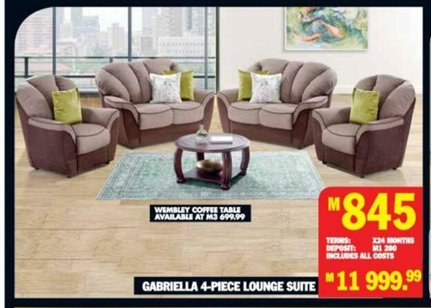 Gabriella 4-Piece Lounge Suite offer at Lewis