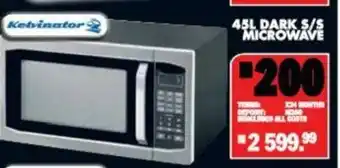 Lewis Kelvinator - 45L Dark S/S Microwave offer