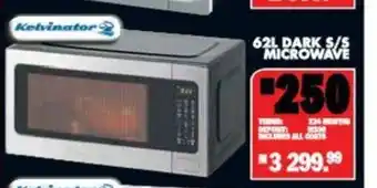 Lewis Kelvinator - 62L Dark S/S Microwave offer