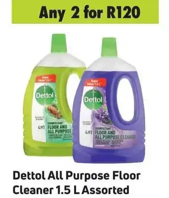 Game Dettol All Purpose Floor Cleaner 1.5 L Assorted offer