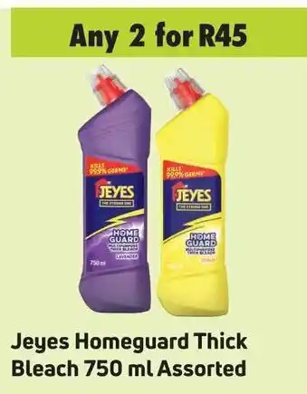 Game Jeyes Homeguard Thick Bleach 750ml assorted offer