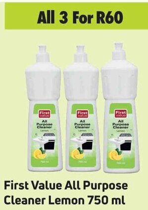 Game First Value All Purpose Cleaner Lemon 750ml offer