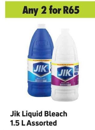 Game Jik Liquid Bleach 1.5 L Assorted offer