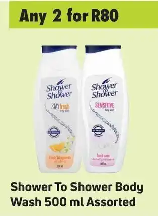 Game Shower To Shower Body Wash 500ml assorted offer