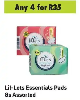 Game Lil-Lets Essentials Pads 8s Assorted offer