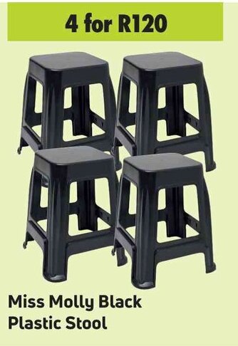 Game Miss Molly Black Plastic Stool offer