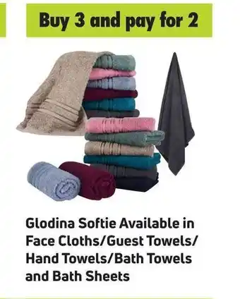 Game Glodina Softie Available in Face Cloths/Guest Towels/Hand Towels/Bath Towels and Bath Sheets offer