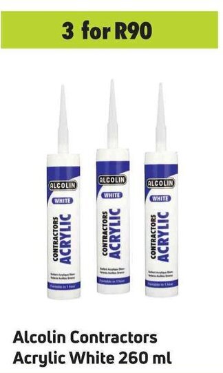 Game Alcolin Contractors Acrylic White 260ml offer