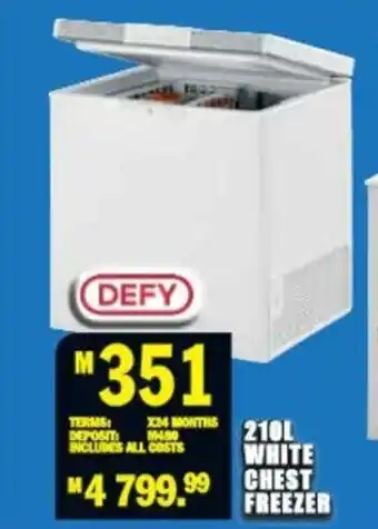 Defy - 210L White Chest Freezer