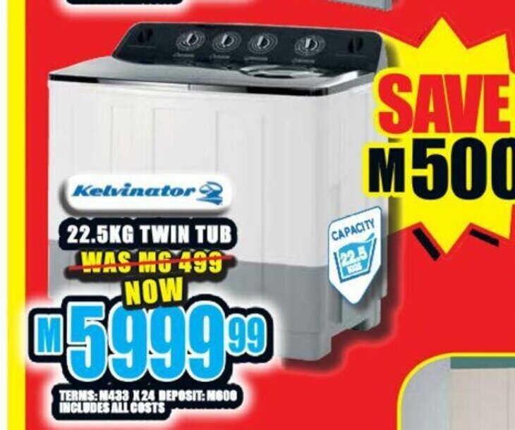 Kelvinator 22.5kg Twin Tub offer at Lewis