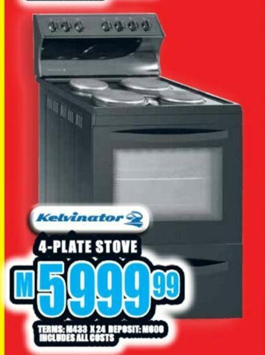 Kelvinator 4Plate Stove offer at Lewis