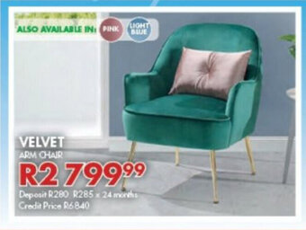 Velvet Arm Chair