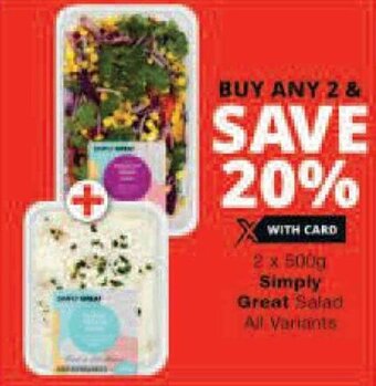 Checkers Simply Great Salad All Variants offer