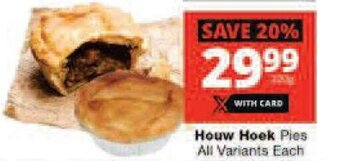 Checkers Houw Hoek Pies all variants each offer