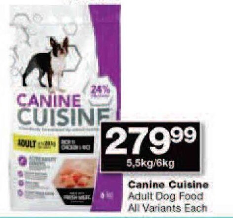 Canine cuisine price clearance checkers