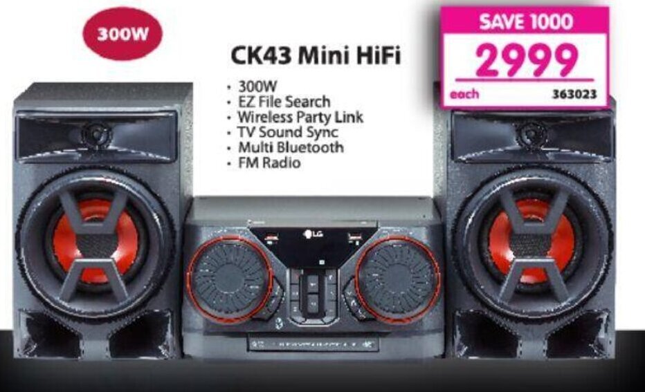 CK43 Mini HiFi offer at Makro