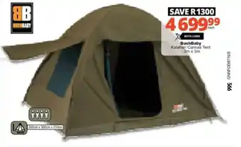 Checkers BushBaby Kalahari Canvas Tent 3mx3m offer