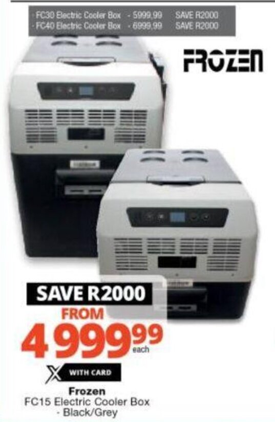 FC15 Electric Cooler Box Black/Grey offer at Checkers