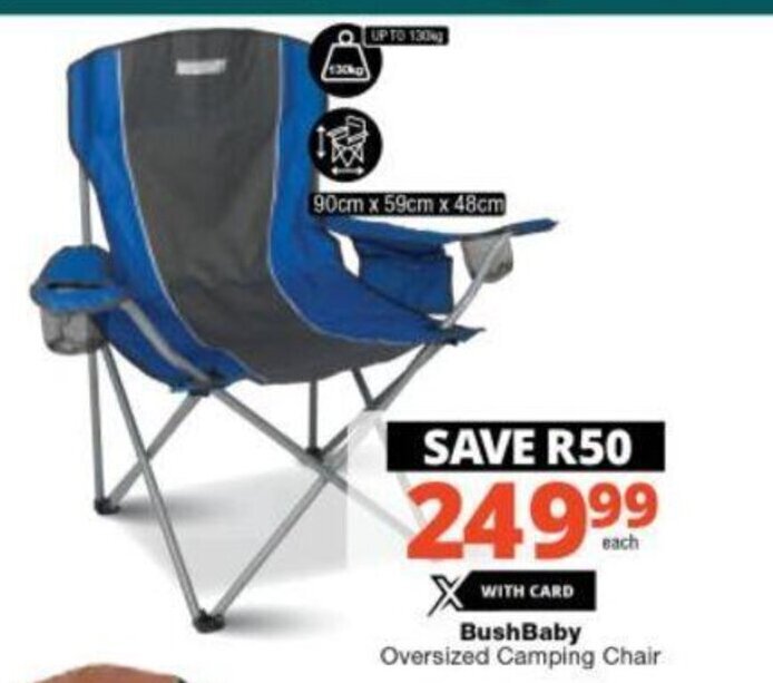 BushBaby Oversized Camping Chair offer at Checkers