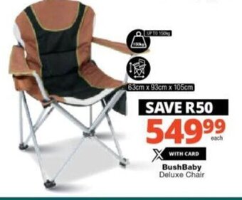 Checkers BushBaby Deluxe Chair offer