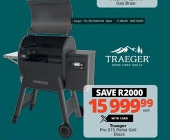 Checkers Traeger Pro 575 Pellet Grill Black offer