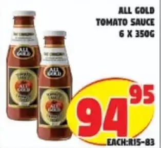 All Gold Tomato Sauce 6x350g
