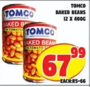 Yarona Cash And Carry Tomco Baked Beans 12x400g offer