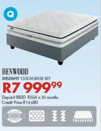 Henwood Delight 152cm Base Set