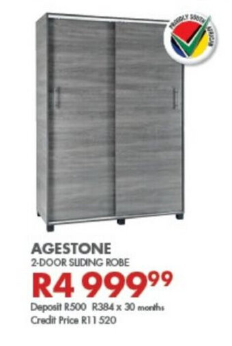 Agestone 2-Door Sliding Robe