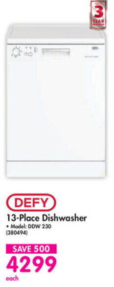 Makro Defy 13-Place Dishwasher offer