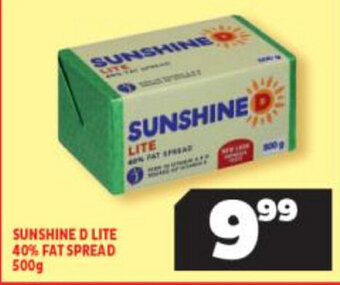 Sunshine D Lite 40% Fat Spread 500g