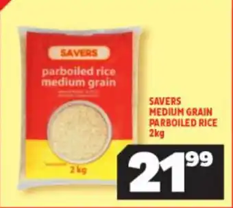 Usave Savers Medium Grain Parboioled Rice 2kg offer