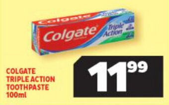 Usave Colgate Triple Action Toothpaste 100ml offer
