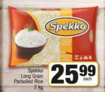 Spar Spekko Long Grain Parboiled Rice 2kg offer