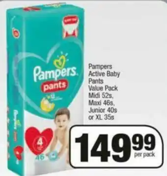 Spar Pampers Active Baby Pants Value Pack offer