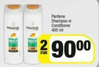 Spar Pantene Shampoo or Conditioner 400ml offer