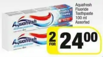 Spar Aquafresh Fluoride Toothpaste 100ml offer