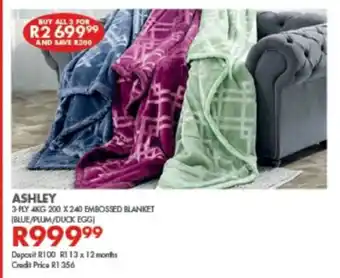 Beares Ashley 3-Ply 4kg 200 x 240 Embossed Blanket each offer
