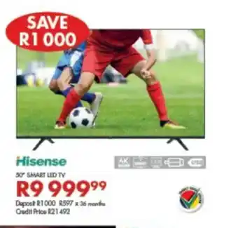 Beares Hisense - 50" Smart LED Tv offer
