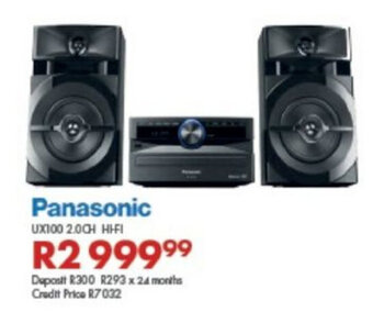Beares Panasonic - UX100 2.0Ch Hi-Fi offer