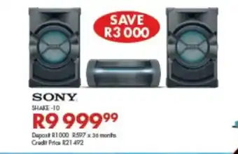 Beares Sony - SHAKE - 10 offer