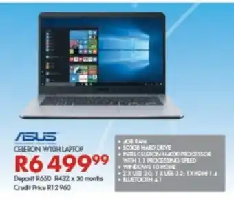 Asus - Celeron W10H Laptop
