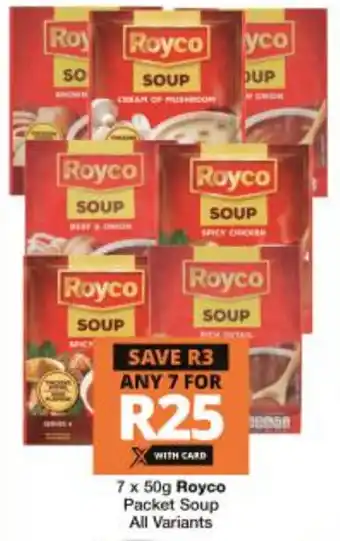 Checkers Hyper Royco Packet Soup 7x50g offer