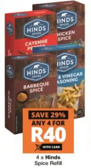 Checkers Hyper Hinds Spice Refill offer