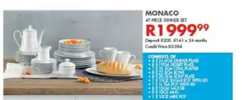 Beares Monaco 47-Piece Dinner Set offer