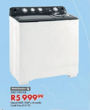Kelvinator - 20kg Twin Tub