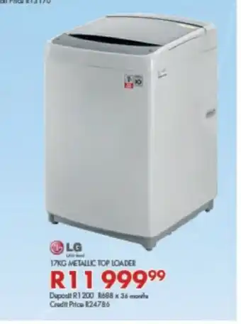 Beares LG - 17kg Metallic Top Loader offer